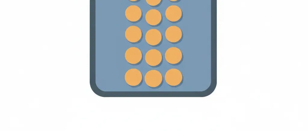 Abstract illustration of a phone with stacked notification badges, muted tones, flat vector illustration.