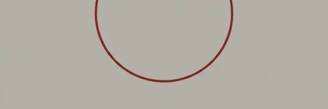 A single delicate red circle on a muted grey background, flat vector illustration suggesting a small vascular dilation.