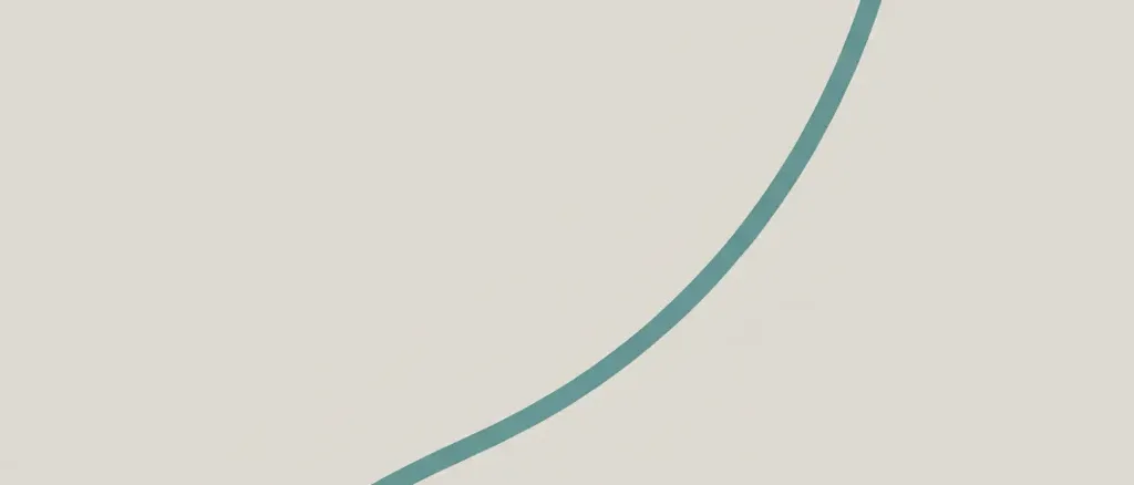 A simple growth chart line rising steadily from left to right against a soft grey background, flat vector illustration.