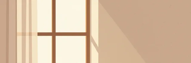 An empty chair next to a window in a quiet room, with a small framed family photo on the windowsill, flat vector illustration in muted tones.