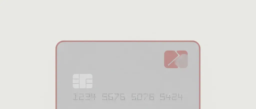 A blank credit-card-shaped rectangle in muted grey on a pale background, flat vector illustration.