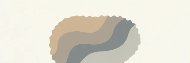 A single pale oblong shape with an uneven boundary on a muted sand background, flat vector illustration.