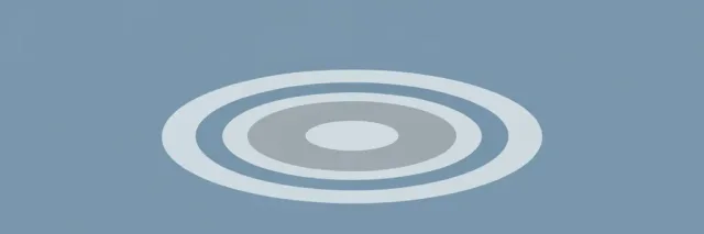 A single pale ripple spreading outward on a muted grey-blue surface, flat vector illustration.