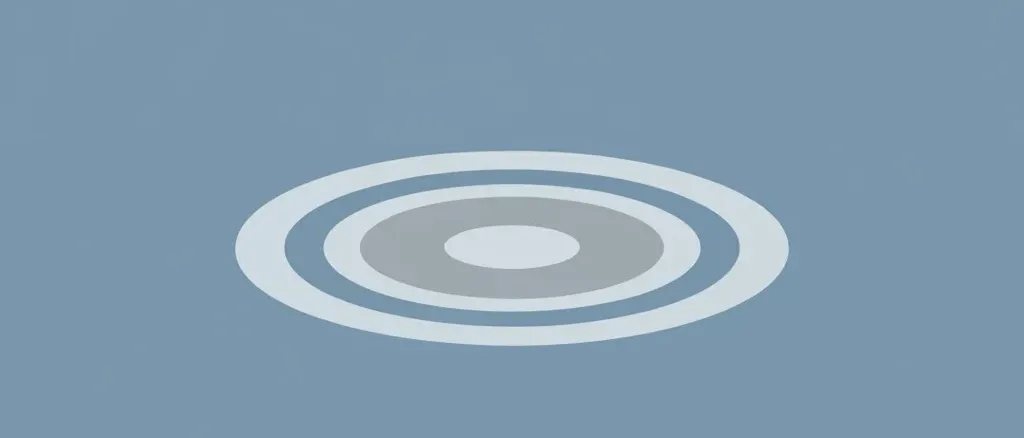 A single pale ripple spreading outward on a muted grey-blue surface, flat vector illustration.