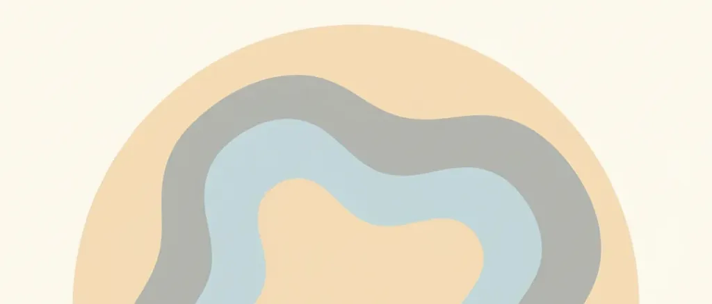 A simple anatomical diagram outline showing a birth canal cross-section, flat vector in muted clinical tones.