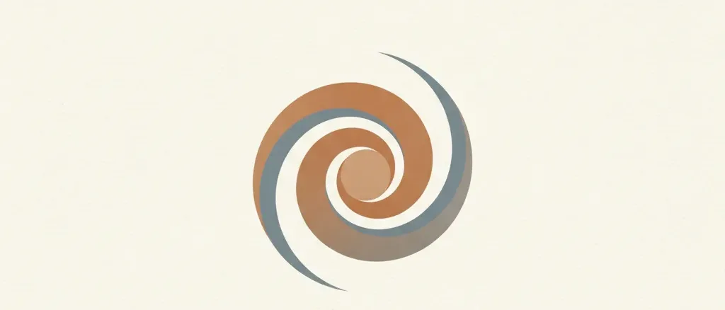 An abstract editorial symbol evoking "Post-hurricane heat death", muted two-tone palette, flat vector.