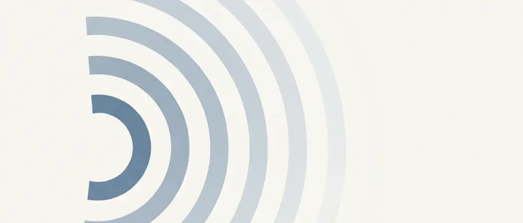 A stylized sound wave illustration that fades to silence, flat vector editorial.
