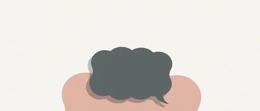 A pair of speech bubbles, one muted and one bright, on a plain background, flat vector illustration.