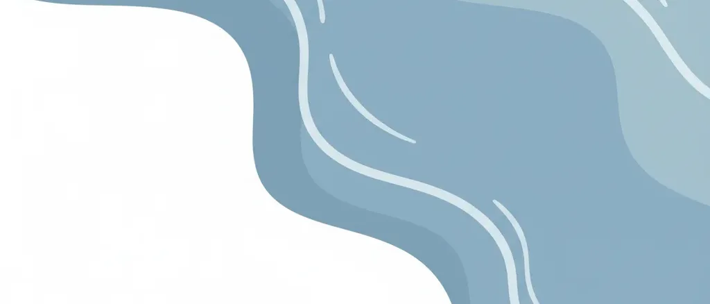 A flat vector illustration of rippled water surface above a shallow bottom, with depth ambiguity conveyed by gradients, no people visible.