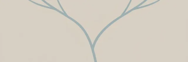 A single pale branching line on a muted grey-blue background, flat vector illustration.