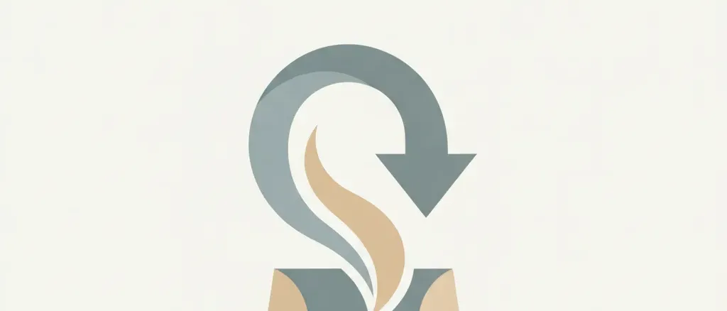 An abstract editorial symbol evoking "Task / job scam loss", muted two-tone palette, flat vector.